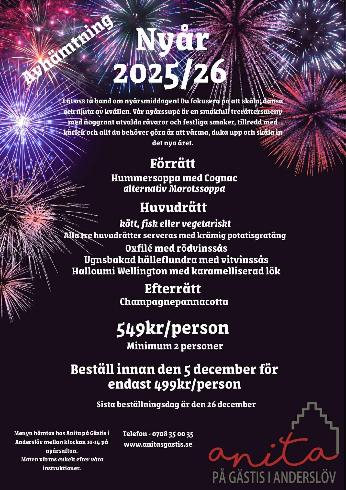 Nyårsmeny till avhämtning